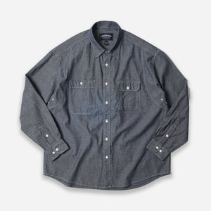 Frizmworks - 1920's CHAMBRAY WORK SHIRT - INDIGO -  - Main Front View