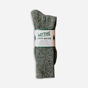 Wythe - RECYCLED CAMP SOCK - EVERGREEN MEL -  - Main Front View