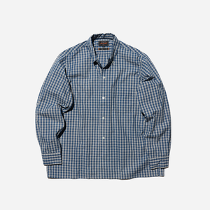 Beams+ - Beams Plus Open B.D Indigo Dobby Plaid -  - Main Front View