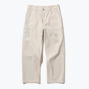 Uniform Bridge - COTTON FATIGUE PANTS WIDE FIT - NATURAL -  - Main Front View