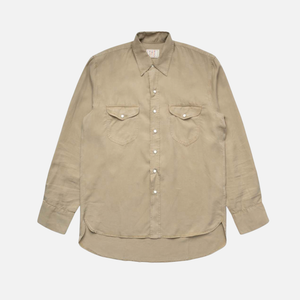 Wythe - GABARDINE PATIO SHIRT - KHAKI -  - Main Front View