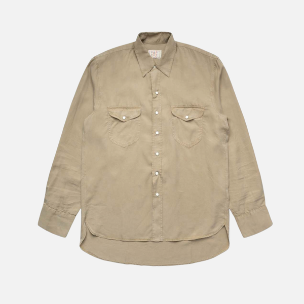 GABARDINE PATIO SHIRT - KHAKI