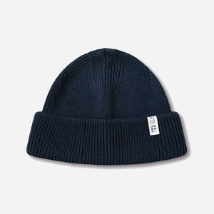 Anglan - LABEL ESSENTIAL BEANIE - NAVY -  - Main Front View