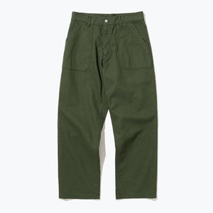 Uniform Bridge - COTTON FATIGUE PANTS WIDE FIT - KHAKI - Cotton Fatigue Pants Wide Fit - Khaki - Main Front View