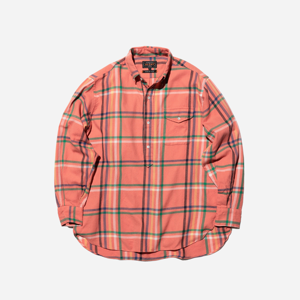 Beams Plus B.D Pullover Classic Fit Indian Nel Plaid - Pink