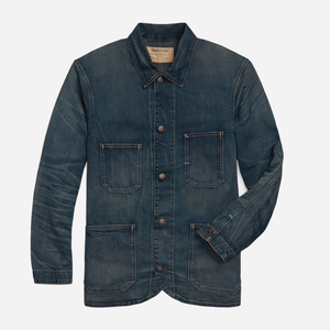 Cotton-Linen Denim Engineer Jacket - Torrington Wash