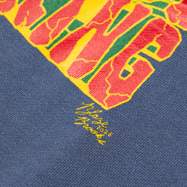 BOULDER LOGO CHOP SWEAT - NAVY