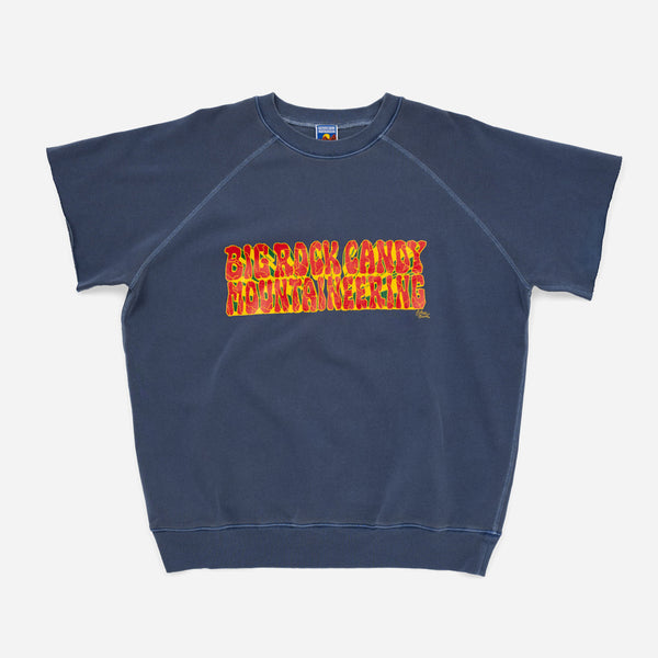 BOULDER LOGO CHOP SWEAT - NAVY