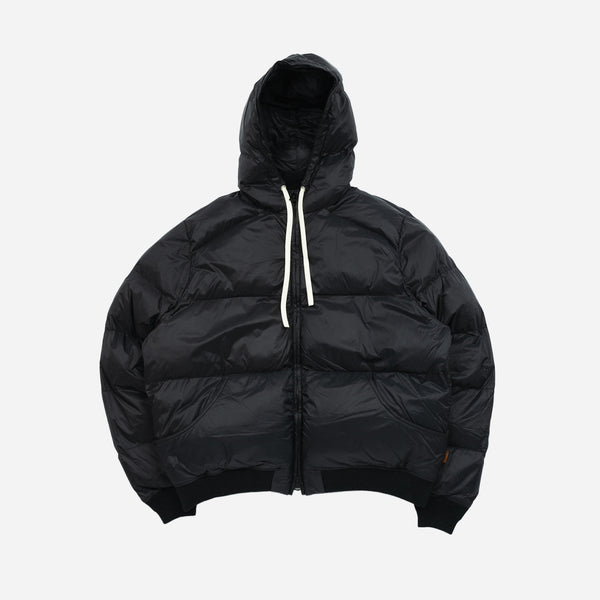 ALPINE HOODED DOWN JACKET - BLACK LIQUORICE