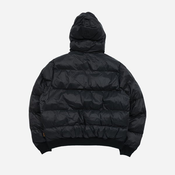 ALPINE HOODED DOWN JACKET - BLACK LIQUORICE