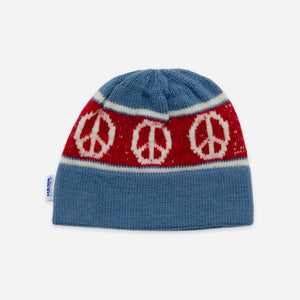 Big Rock Candy Mountaineering - Big Rock Candy Mountaineering Stowe Peace Beanie - Blue Frost -  - Main Front View