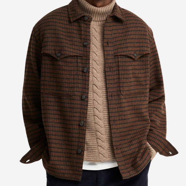 Barbour Hatfield Tartan Overshirt - Chestnut