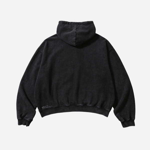 Anglan Heavyweight Washed Hoodie - Black