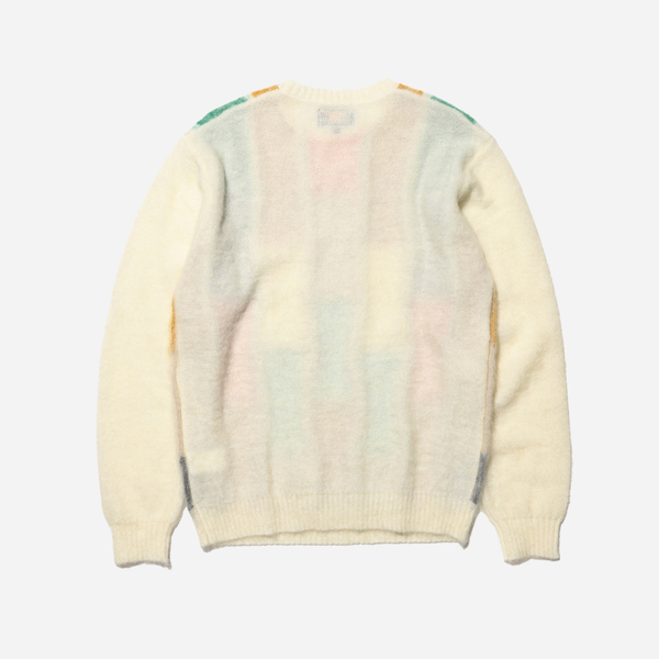 Beams Plus Crew Color Block - White