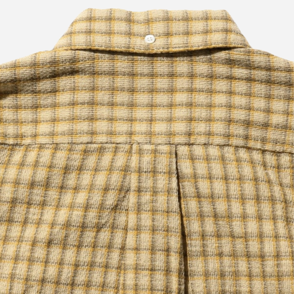 Beams Plus Open B.D Panama Plaid Double Face - Beige