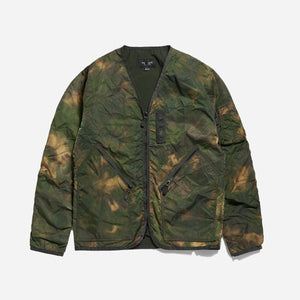 Eastlogue - PILOT LINER JACKET - DYED GREEN NYLON -  - Main Front View
