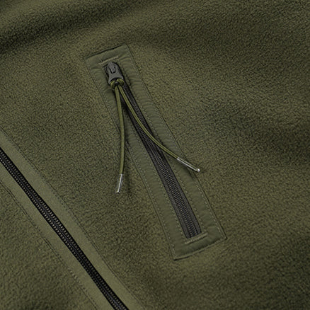 POLAR FLEECE JACKET - OLIVE