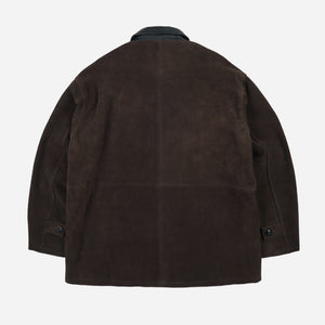 Frizmworks - SUEDE FRENCH CAR COAT - DARK BROWN -  - Alternative View 1