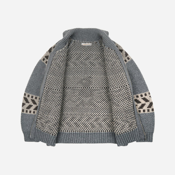 THUNDERBIRD COWICHAN CARDIGAN - GREY