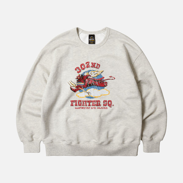 302ND FIGHTER SQ SWEATSHIRT - OATMEAL