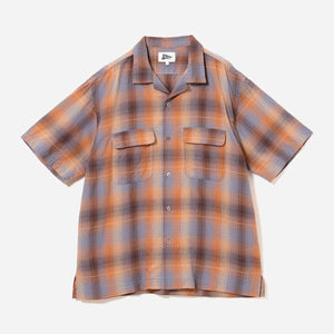 Pilgrim Surf + Supply - SAM DOBBY OMBRE SHIRT - ORANGE -  - Main Front View