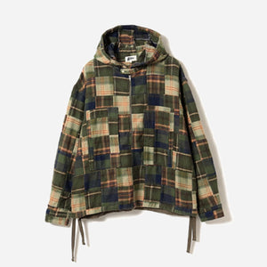 Pilgrim Surf + Supply - JOHANNES HALF ZIP SHIRT JACKET - OLIVE MIX -  - Main Front View