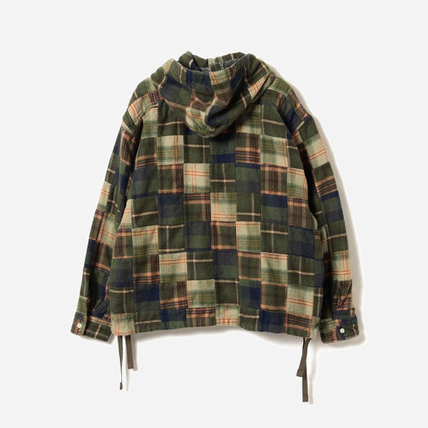 JOHANNES HALF ZIP SHIRT JACKET - OLIVE MIX