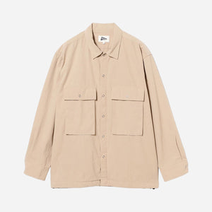 Pilgrim Surf + Supply - IVAN WEATHER CLOTH SHIRT - KHAKI -  - Main Front View