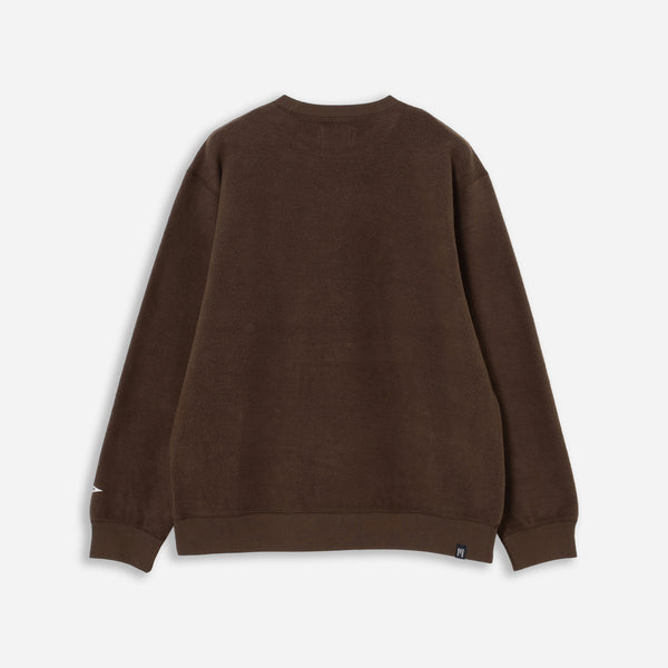 KAGAN FLEECE CREW SWEATSHIRT - BROWN