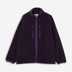 Pilgrim Surf + Supply - ANTONIO WOOL FLEECE JACKET - PURPLE -  - Main Front View