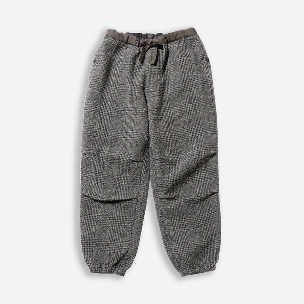 GYM ALPACA WIDE TWEED PANT - GLEN CHECK