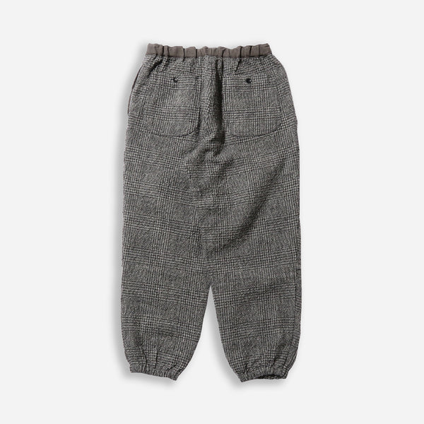 GYM ALPACA WIDE TWEED PANT - GLEN CHECK