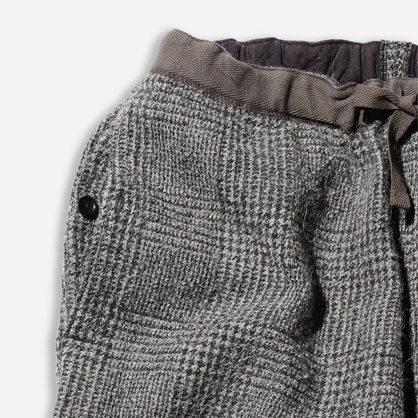 GYM ALPACA WIDE TWEED PANT - GLEN CHECK