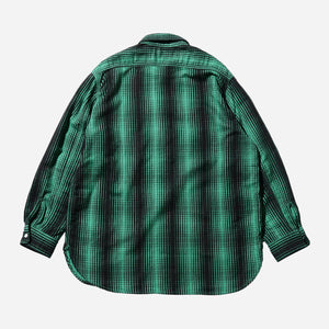 Beams+ - WORK FLANNEL B.D CLASSIC SHIRT - GREEN/BLACK -  - Alternative View 1