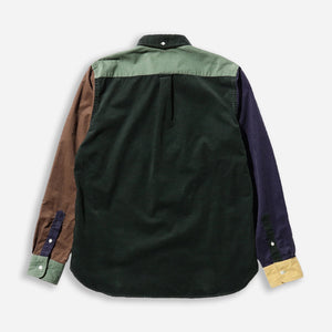 Beams+ - CRAZY PANEL B.D CORDUROY SHIRT - BROWN MULTI -  - Alternative View 1