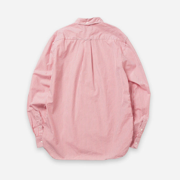 LONDON STRIPE POPLIN SHIRT - RED