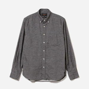 Beams+ - SOLID FLANNEL SHIRT - DARY GREY -  - Main Front View