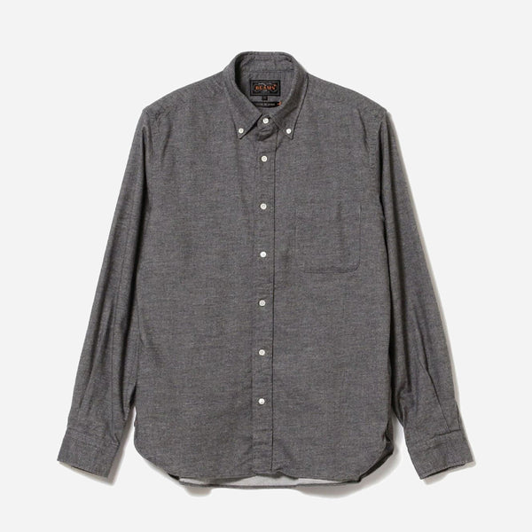 SOLID FLANNEL SHIRT - DARY GREY