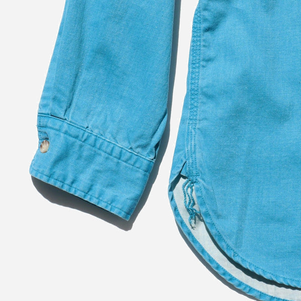 PIGMENT DYED WORK OVERSHIRT - BLUE