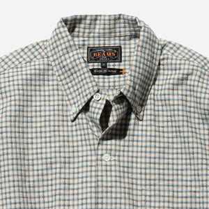 Beams+ - B.D DOBBY PLAID SHIRT - WHITE -  - Alternative View 1