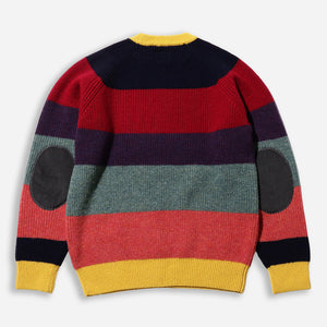 Beams+ - CREW NECK STRIPE SWEATER - MULTI -  - Alternative View 1