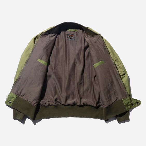 IRIDESCENT MIL FLIGHT JACKET - OLIVE