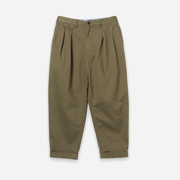 2 PLEAT CLASSIC TWILL CHINO TROUSER - OLIVE