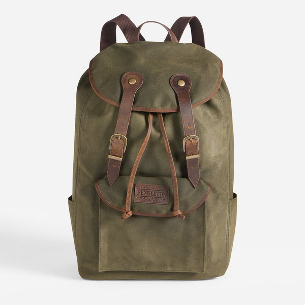 ODYSSEY WAXED CANVAS BACKPACK - OLIVE