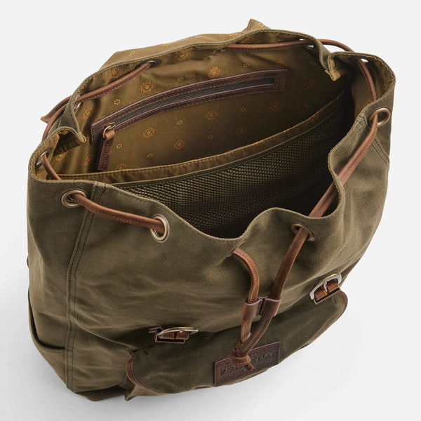 ODYSSEY WAXED CANVAS BACKPACK - OLIVE