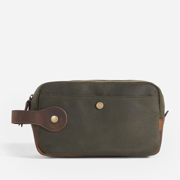 ODYSSEY WAXED CANVAS TRAVEL KIT - OLIVE