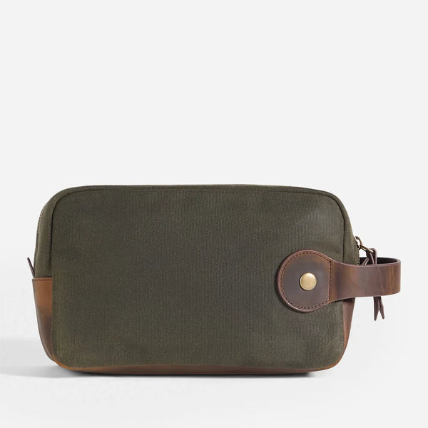 ODYSSEY WAXED CANVAS TRAVEL KIT - OLIVE