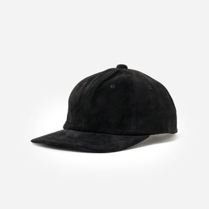 Beams+ - 6 PANEL SUEDE CAP - BLACK -  - Main Front View
