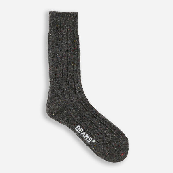 CABLE CRAZY SOCK - CHARCOAL