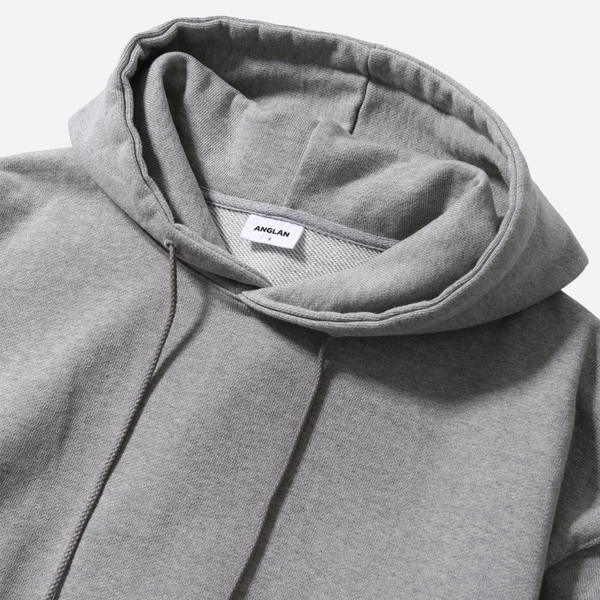 Anglan Heavyweight Classic Hoodie - Melange Grey
